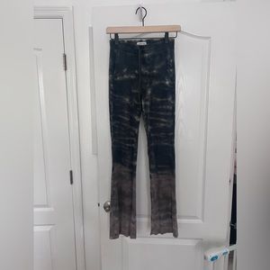 Sundown Flare Gray Tie Dye Pant SZ S